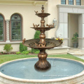 Outdoor life size bronze bird water fountain statue for garden decoration